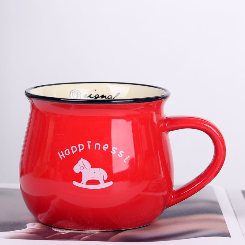 Lefeng porcelianinis puodelis — cilindrinis keraminis puodelis su logotipo spauda, mikrobangų krosnelė suderinama, pritaikoma