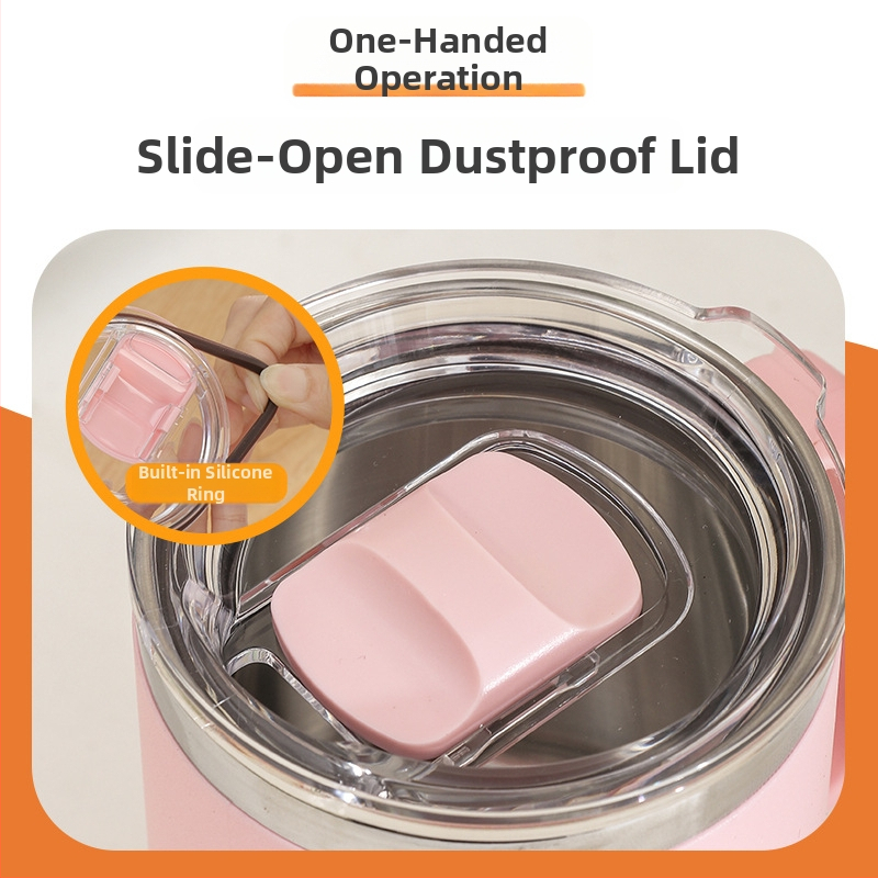 SEALLOCK 304 nerūdijančio plieno kavos puodelis su dangteliu – dovanos verslui ir reklamines dovanos