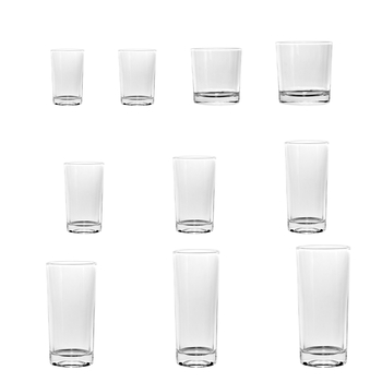 Pahar cilindric din sticlă rezistentă la temperaturi înalte, din sticlă sodiu-calciu, cu un singur strat, cu logo imprimat, pentru restaurante și uz casnic