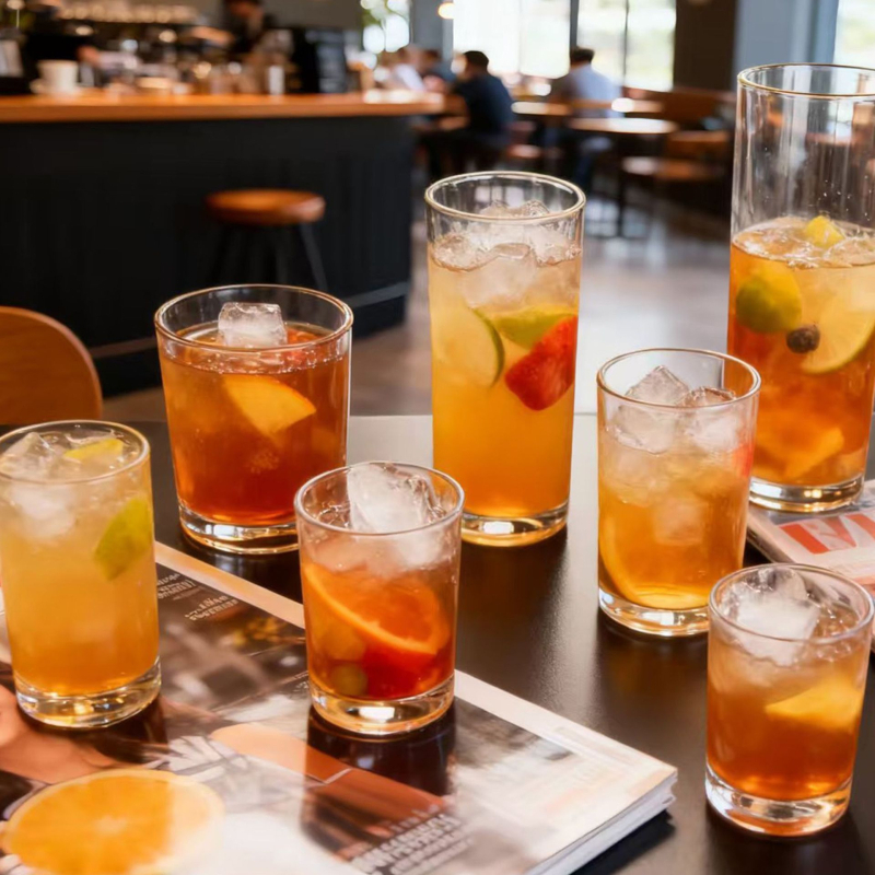 Pahar cilindric din sticlă rezistentă la temperaturi înalte, din sticlă sodiu-calciu, cu un singur strat, cu logo imprimat, pentru restaurante și uz casnic