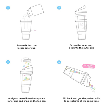 Dvigubo sluoksnio pusryčių puodelis, atsiejamas, nešiojamas, nepralaidus, tinkamas šaltam ir karštam