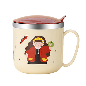 One Wheat 316 nerūdijančio plieno vaikų pieno puodelis – mielas stilius, atspari kritimams