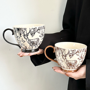 Šiaurietiško stiliaus keraminė puodelis universaliniam naudojimui (Nėra tinkamas kaip dovana)