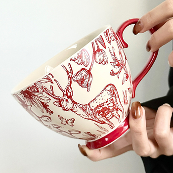 Šiaurietiško stiliaus keraminė puodelis universaliniam naudojimui (Nėra tinkamas kaip dovana)