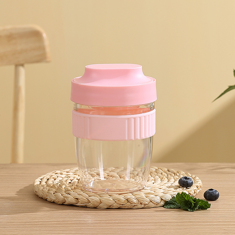 Avižinių dribsnių ir jogurto puodelis pusryčiams su dangteliu ir šaukšteliu — uždara, nešiojama, PP medžiaga, stilius Creative Trend