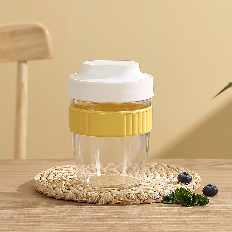 Avižinių dribsnių ir jogurto puodelis pusryčiams su dangteliu ir šaukšteliu — uždara, nešiojama, PP medžiaga, stilius Creative Trend