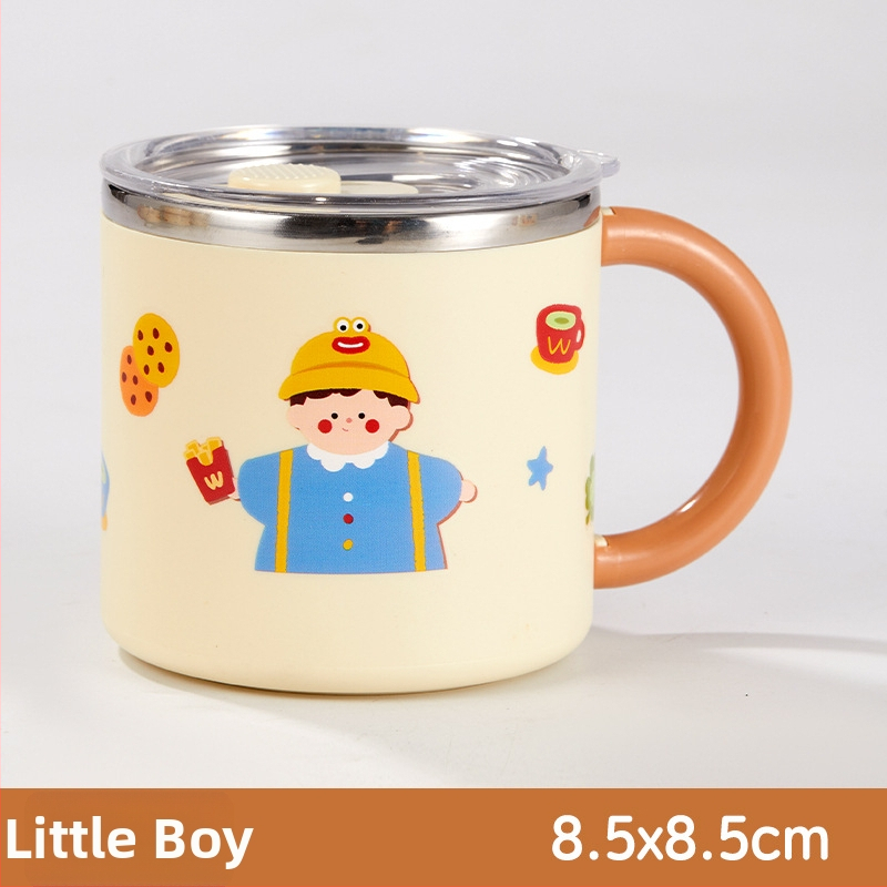 304 nerūdijančio plieno puodelis, dviejų sluoksnių izoliacija, dangtelis, nešiojamas