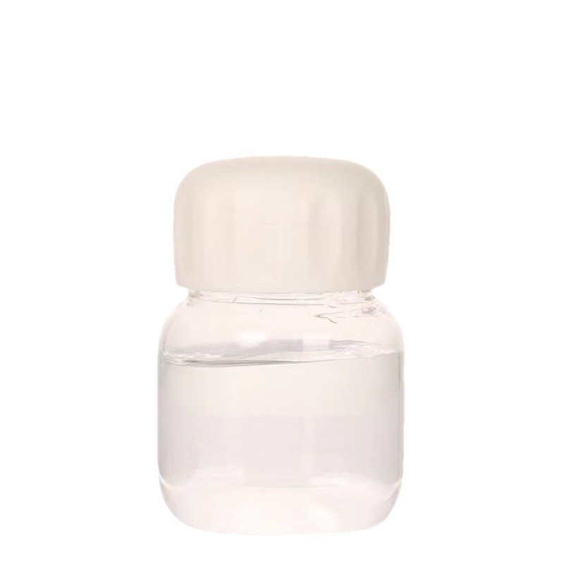 Стъклена чаша за вода с капак, модерен минималистичен дизайн, печат на лого, еднослойна стъклена чаша, устойчива на високи температури