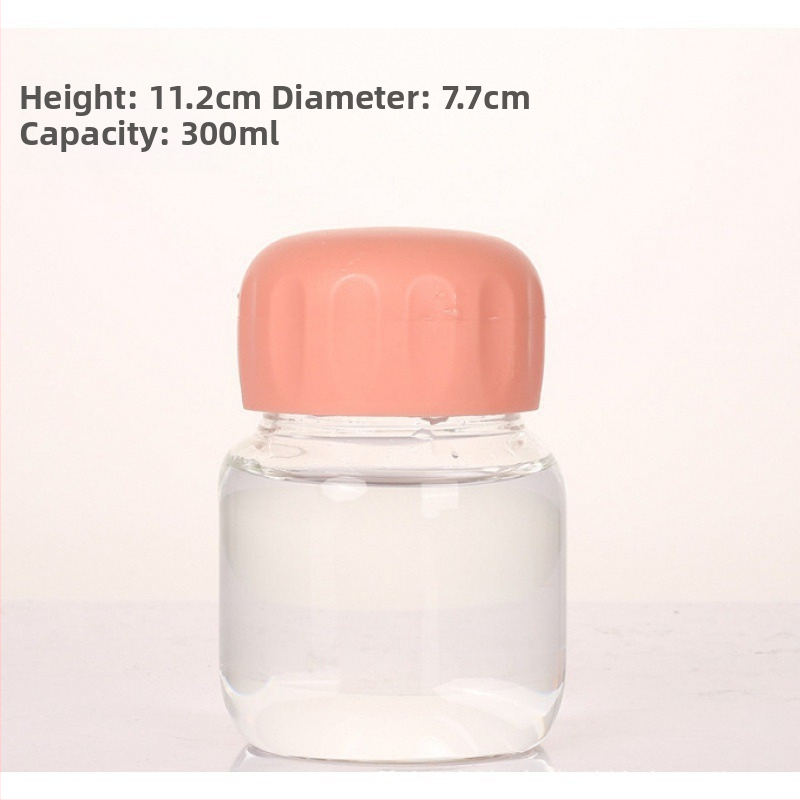 Stiklinė vandens taurelė su gaubteliu, šiuolaikinio minimalistinio dizaino, logotipo spauda, vientisa stiklo konstrukcija, atspari aukštoms temperatūroms