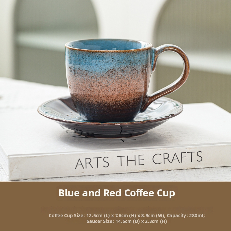 Keraminė kavos puodelis su rankenėle, Kiln spalvų modelis, aukšta temperatūros atsparumas, pritaikymas galimas