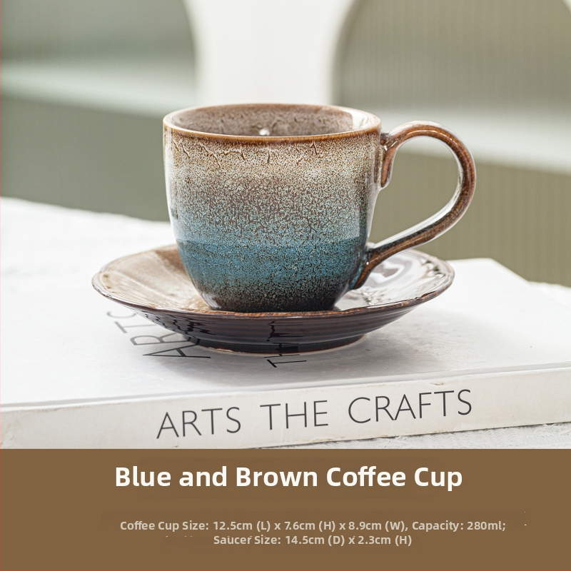 Keraminė kavos puodelis su rankenėle, Kiln spalvų modelis, aukšta temperatūros atsparumas, pritaikymas galimas