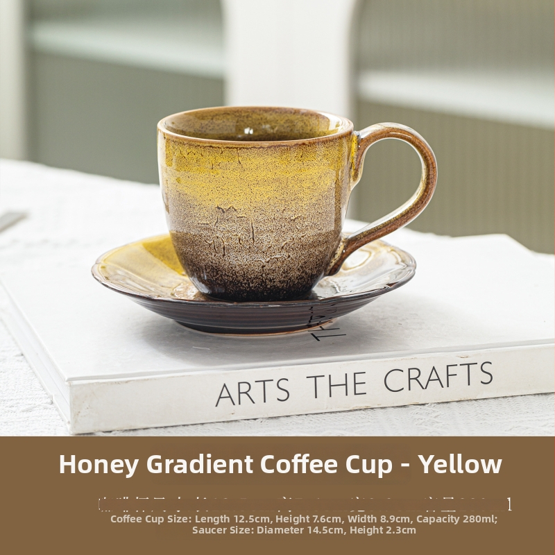 Keraminė kavos puodelis su rankenėle, Kiln spalvų modelis, aukšta temperatūros atsparumas, pritaikymas galimas