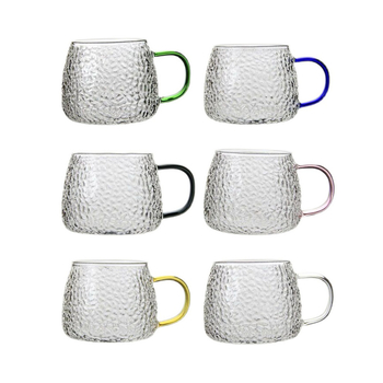 Vandens taurė su rankena, japoniško stiliaus, borosilikatinis stiklas, vieno sluoksnio, atspari aukštoms temperatūroms