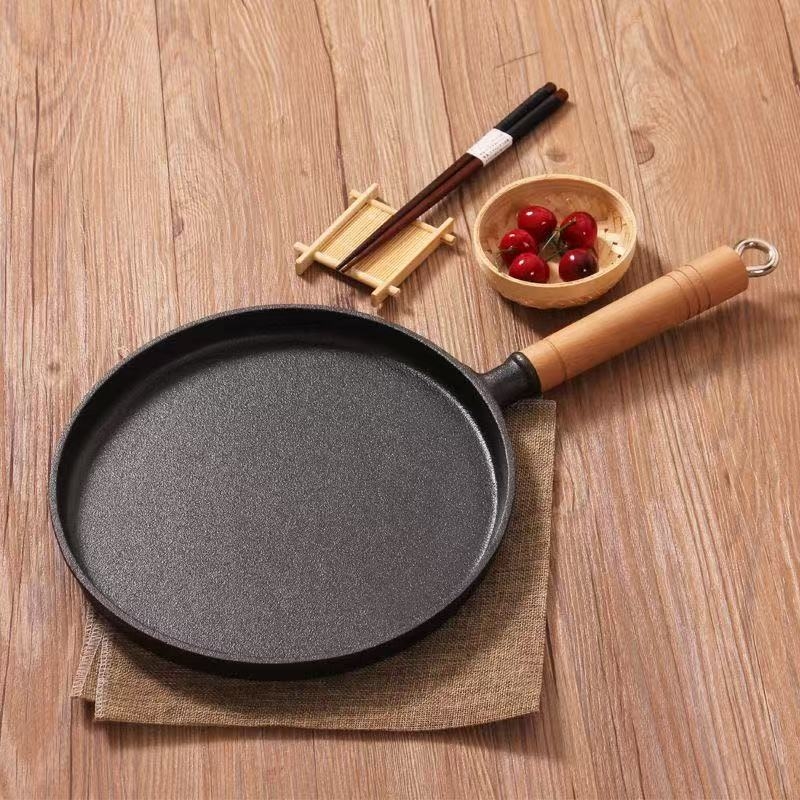 Aluminijska tava za prženje i palačinke, s višeslojnim dnom, bez premaza, dubina 57 mm