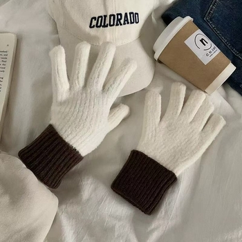 Ζεστά χειμωνιάτικα γάντια εμπλουτισμένα με ντοπαμίνη, νέα γάντια χωρίς δάχτυλα με οθόνη αφής, ανθεκτικά στο κρύο για το φθινόπωρο και τον χειμώνα, κορεάτικου τύπου, γενικής χρήσης για ποδηλασία.