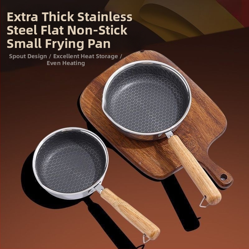 Nerūdijančio plieno keptuvė kiaušiniams, nelipni, tinkama įprastoms viryklėms, modelis: Nelipni keptuvė