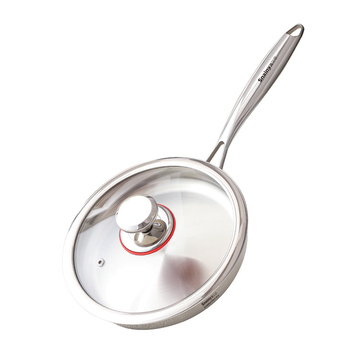 Tava od 316 nerđajućeg čelika, bez premaza, s višeslojnom dnom, pogodna za plin i indukcijsku ploču