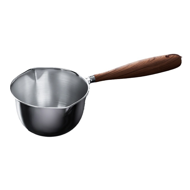 Nerūdijančio plieno aliejaus pilimo puodas, modelis 8248, plokščias dugnas, be dangtelio, universalus viryklės suderinamumas