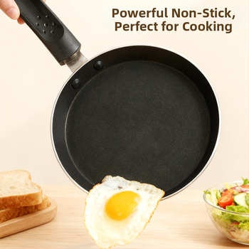 Tava za palačinke s aluminijskom zlitinom i Maifan kamenom, neprijanjajuća, višeslojno dno, dubina 1,5 cm