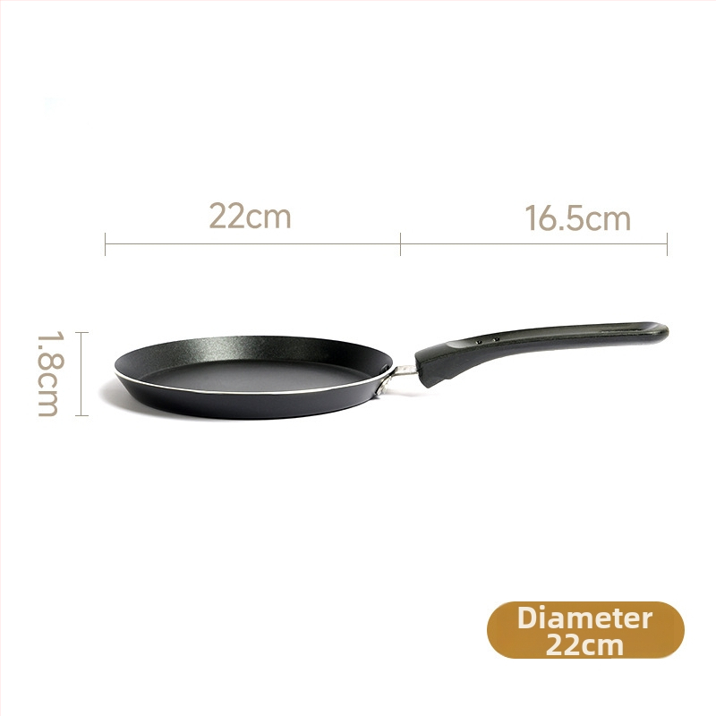 Tava za palačinke s aluminijskom zlitinom i Maifan kamenom, neprijanjajuća, višeslojno dno, dubina 1,5 cm