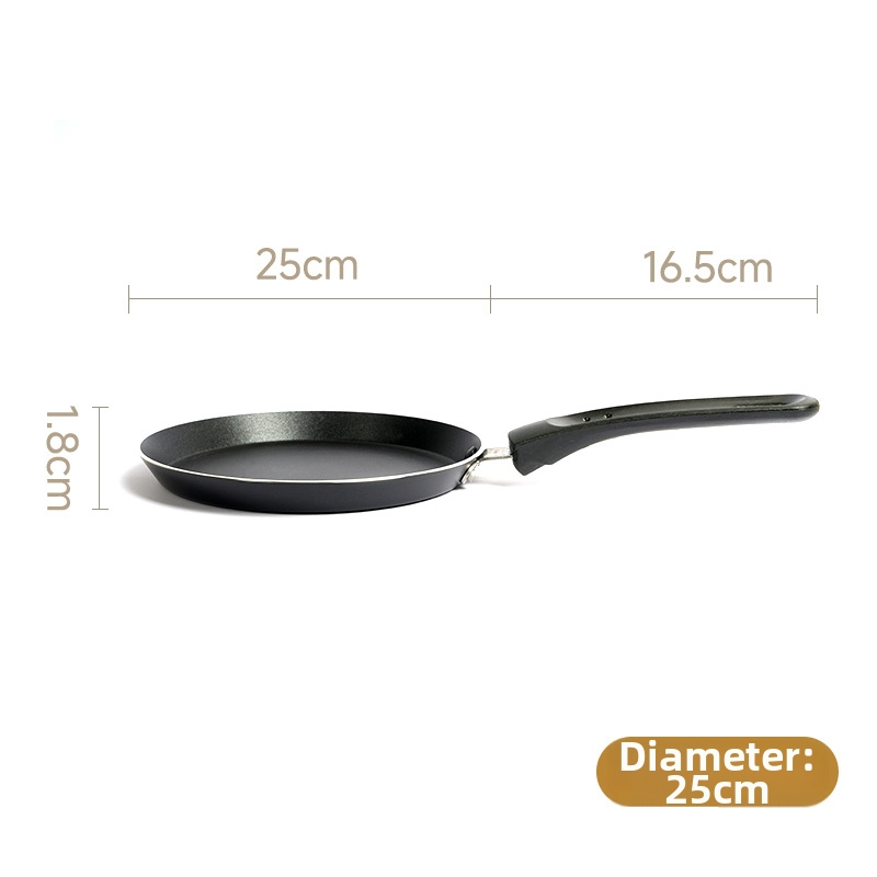 Tava za palačinke s aluminijskom zlitinom i Maifan kamenom, neprijanjajuća, višeslojno dno, dubina 1,5 cm