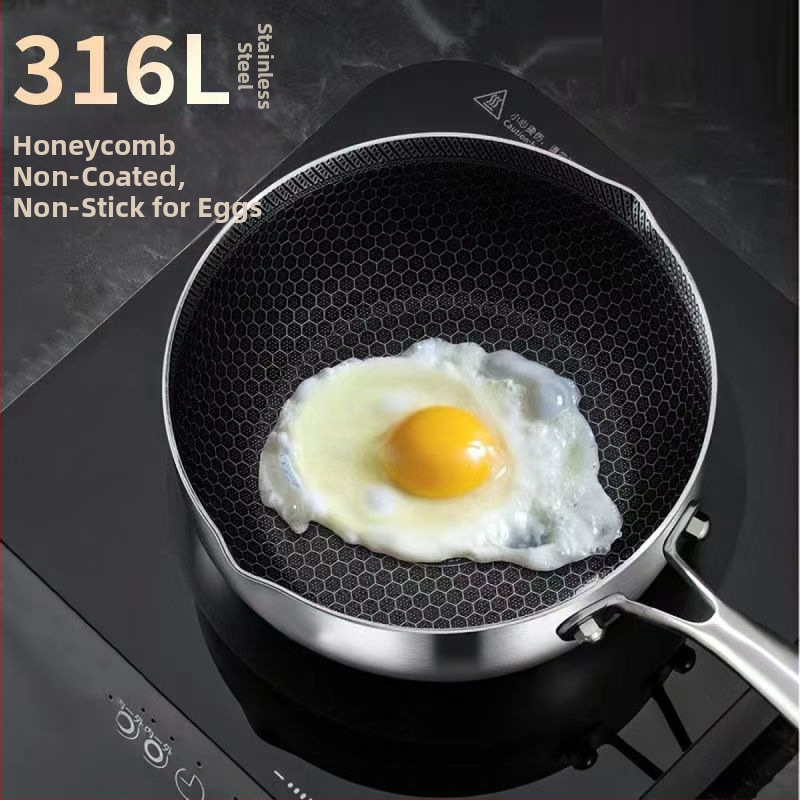 Pieno puodas iš 316 nerūdijančio plieno su medaus tinklo nelipia danga, stiklo dangtis ir daugiasluoksnis dugnas, modelis FW-XPG