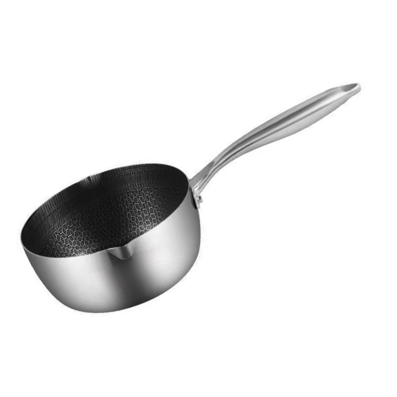 Pieno puodas iš 316 nerūdijančio plieno su medaus tinklo nelipia danga, stiklo dangtis ir daugiasluoksnis dugnas, modelis FW-XPG