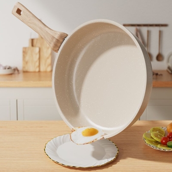 Maifan kameni tava s neprijanjajućim premazom – Kompatibilna s indukcijskim i plinskim pločama, jednopolno dno, idealna za omletu, steak i prženje