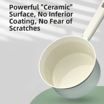 Pieninis puodas su nelipniu paviršiumi, aliuminio lydinio korpusas, antibakterinis keraminis paviršius, stiklinis dangtis, daugiasluoksnė dugna