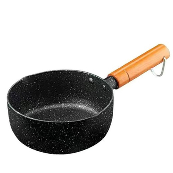 Pieninis puodas iš geležies su nelipnia danga, modelis NG001, stiklo dangtelis