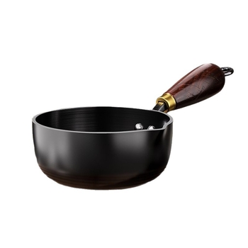 Kalto geležies keptuvė karštam aliejui, 5,5 cm gylio, 1 kg svorio, tinkama universaliai viryklei