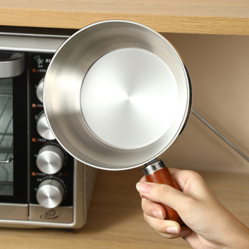 Mažas puodas makaronams iš 304 nerūdijančio plieno su stiklo dangčiu, 280 g, modelis 304xgw70241229, šiuolaikinis paprastas stilius