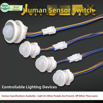 Infraraudonųjų spindulių žmogaus jutiklio modulis su išmaniu vėlinamuoju apšvietimo valdymu, su šviesos jutikliu; vėlinimo laikas 30–40 s; įtampa 110–240 V AC arba 12–36 V DC; tinka spintoms, muilo dozatoriams, apšvietimui