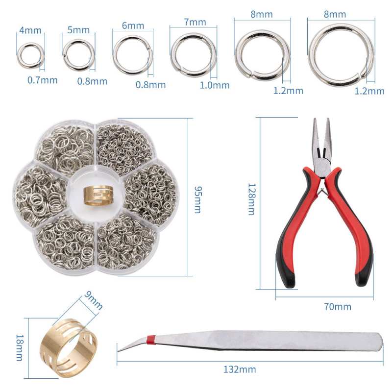 Kutijasti zatvoreni Jump Rings 4–10 mm za DIY nakit — Pengkai Jewelry
