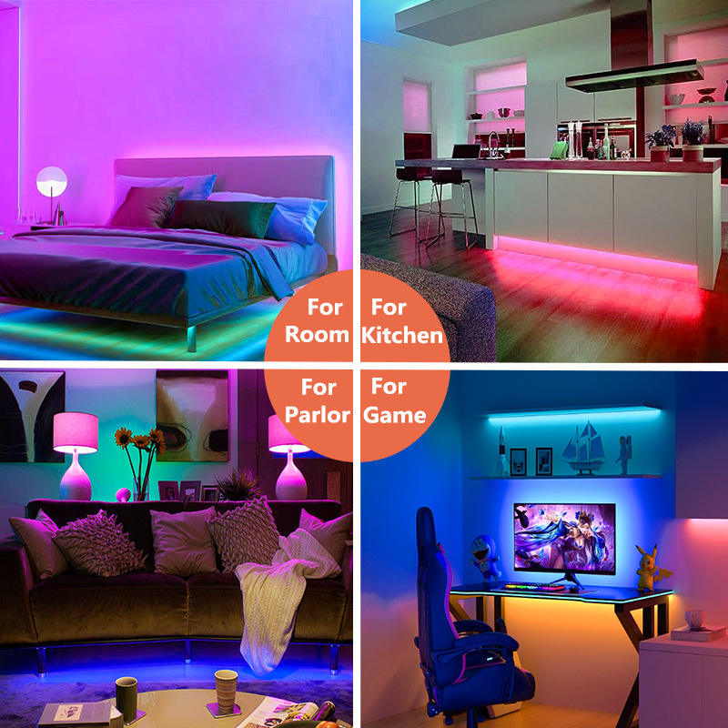 Bandă LED RGB Magic, model 3535RGB, 24V, 5W/m, control WiFi/Bluetooth cu reglajul intensității luminii
