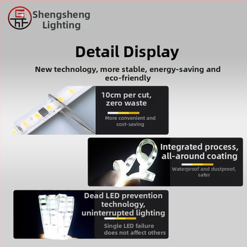 LED pásik 220V, 2835 čipy, 120 LED, 180° lúč, vodotesný