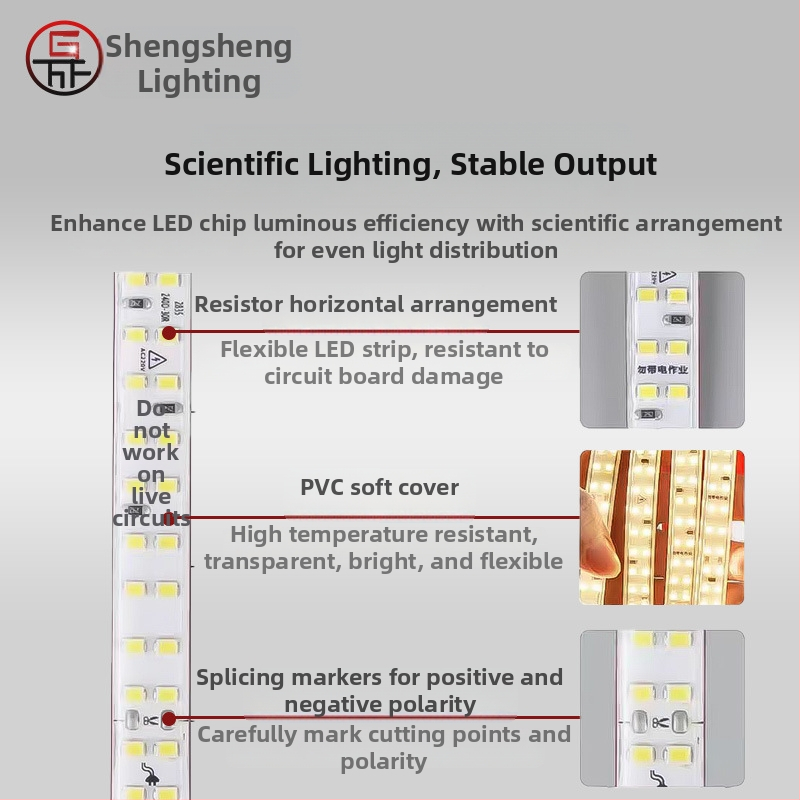 LED pásik 220V, 2835 čipy, 120 LED, 180° lúč, vodotesný