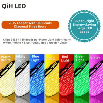 LED лента монохромна, 160 светодиода 5730, 8W, 220V