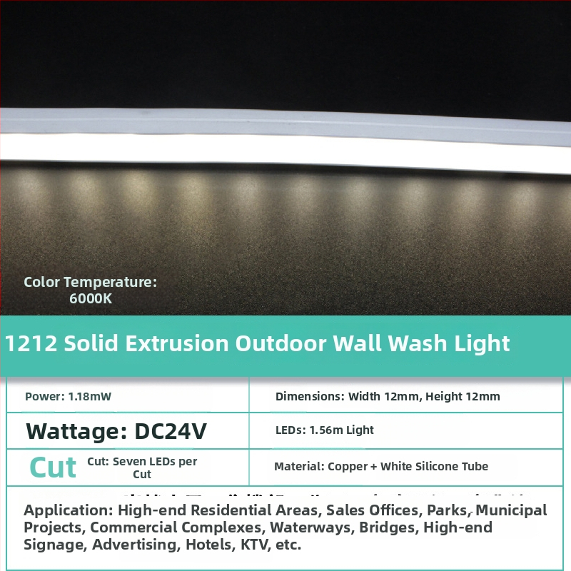 Väline veekindel LED-seina pesulampriba, 18W, 2835 LED, 56/m, kiirgusnurk 30°