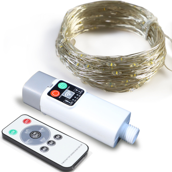 LED string svjetla s bakrenim žicom za dekoraciju - USB napajanje, daljinski upravljač, IP43, 5000 lm, regulacija jačine svjetla