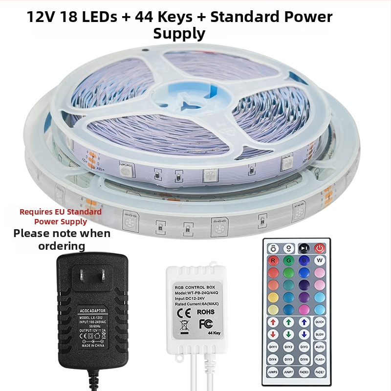 RGB LED-riba 12V, 5050 LED-id, Bluetooth rakenduse juhtimine muusika süntrooniaga, isekleepuv