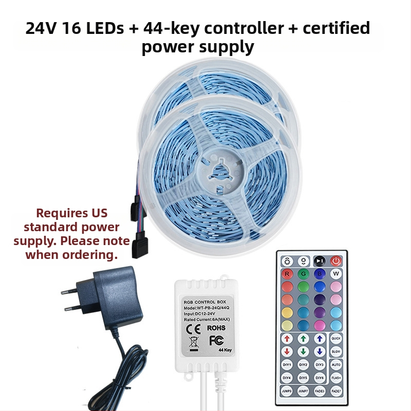 RGB LED-riba 12V, 5050 LED-id, Bluetooth rakenduse juhtimine muusika süntrooniaga, isekleepuv