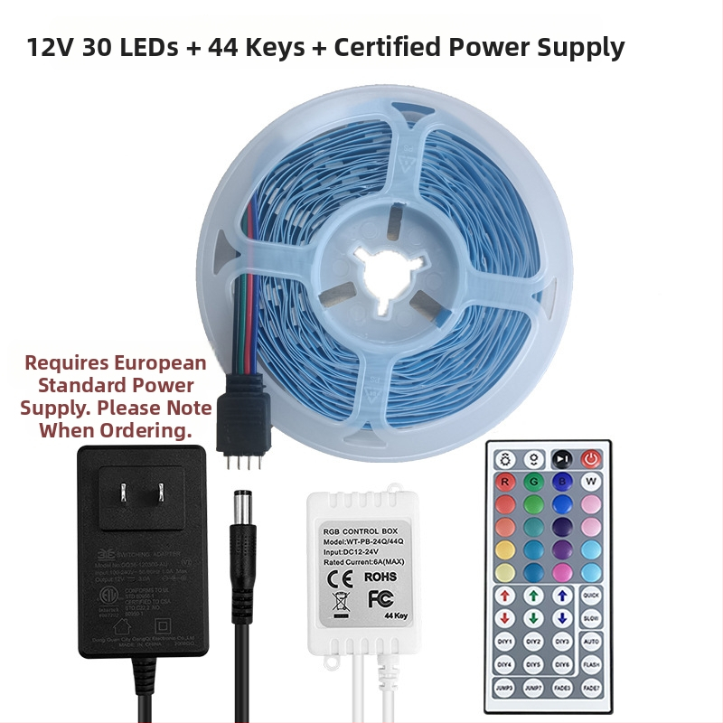 RGB LED-riba 12V, 5050 LED-id, Bluetooth rakenduse juhtimine muusika süntrooniaga, isekleepuv