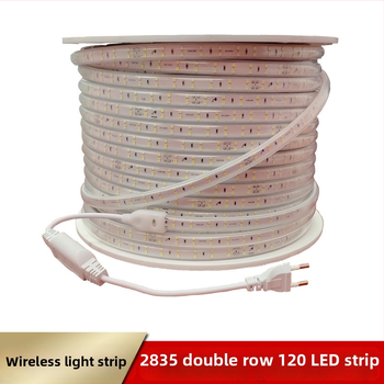 2835 LED juosta, 220V, dviejų eilių, 120 LED, Sanan LED mikroschemos