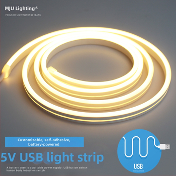 USB-üzemű LED-szalag, 5V bemenet, 6 W/m, 2835 LED-ek, Sanan Optoelectronics, emberi testérzékelővel történő vezérlés