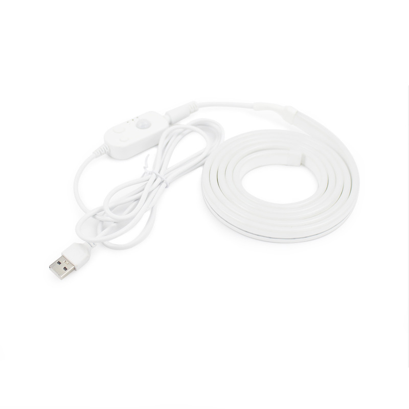 USB-üzemű LED-szalag, 5V bemenet, 6 W/m, 2835 LED-ek, Sanan Optoelectronics, emberi testérzékelővel történő vezérlés