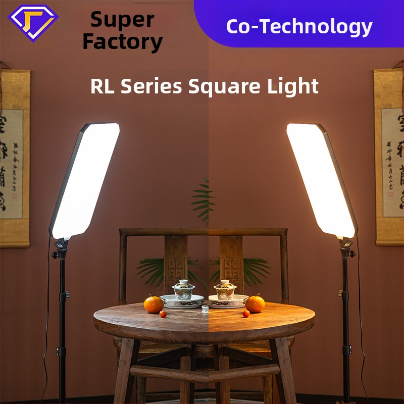 YUGONG RL16 LED šviesos apšvietimas tiesioginėms transliacijoms ir fotografavimui su stovu, daugiažingsnis šviesos reguliavimas, galia 80/40/40 W, 220V