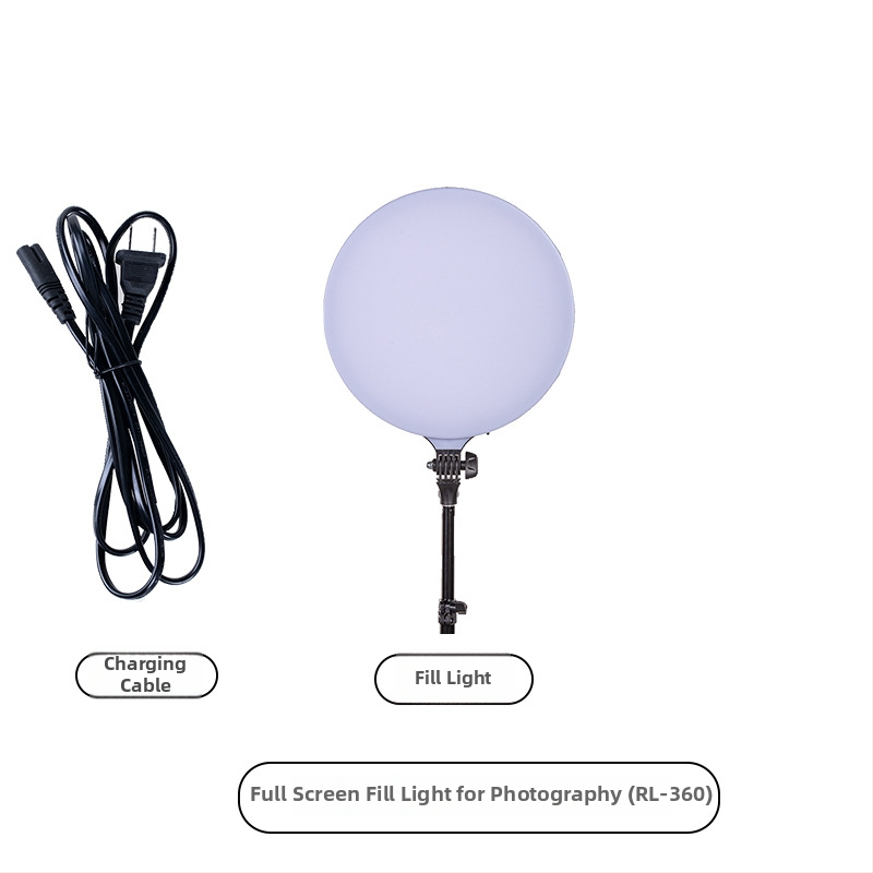 YUGONG RL16 LED šviesos apšvietimas tiesioginėms transliacijoms ir fotografavimui su stovu, daugiažingsnis šviesos reguliavimas, galia 80/40/40 W, 220V