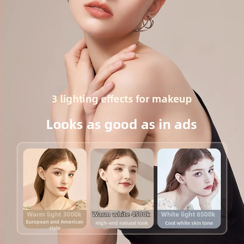 LED papildomas apšvietimas LA101 - 7W, 5V, šilta šviesa 2700-3500K, trys spalvų temperatūros, nešiojamas mobiliųjų telefonų fotografijai