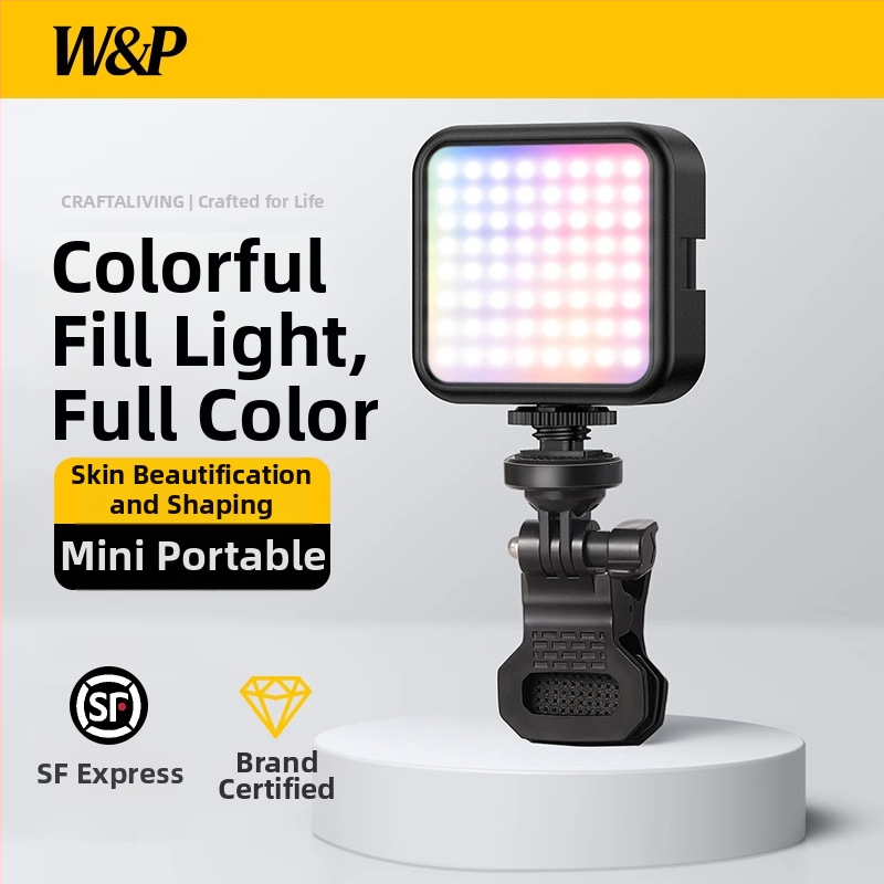 LED papildomas apšvietimas LA101 - 7W, 5V, šilta šviesa 2700-3500K, trys spalvų temperatūros, nešiojamas mobiliųjų telefonų fotografijai